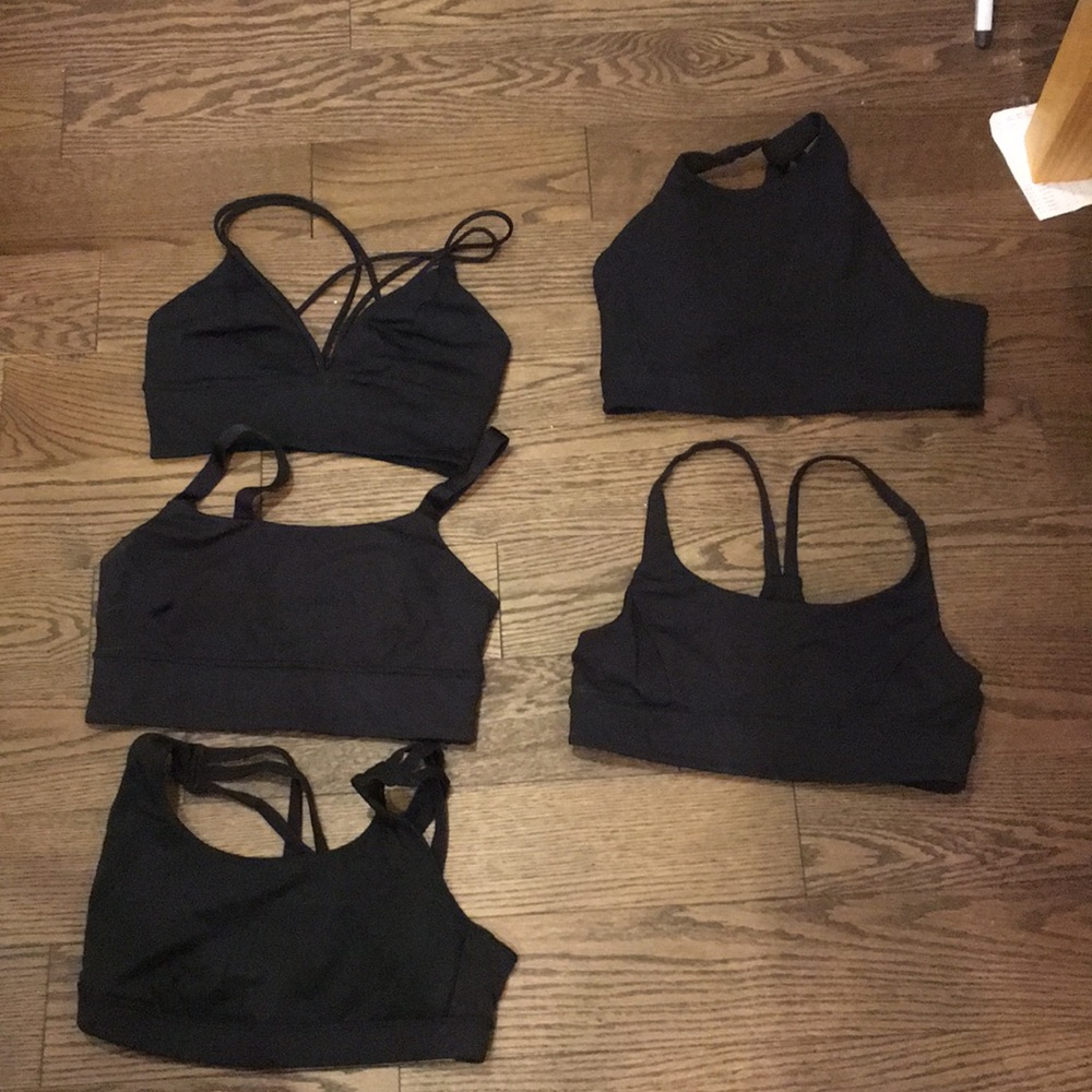 Lululemon five black bra set